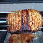 Rotisseriegrillad fläskestek