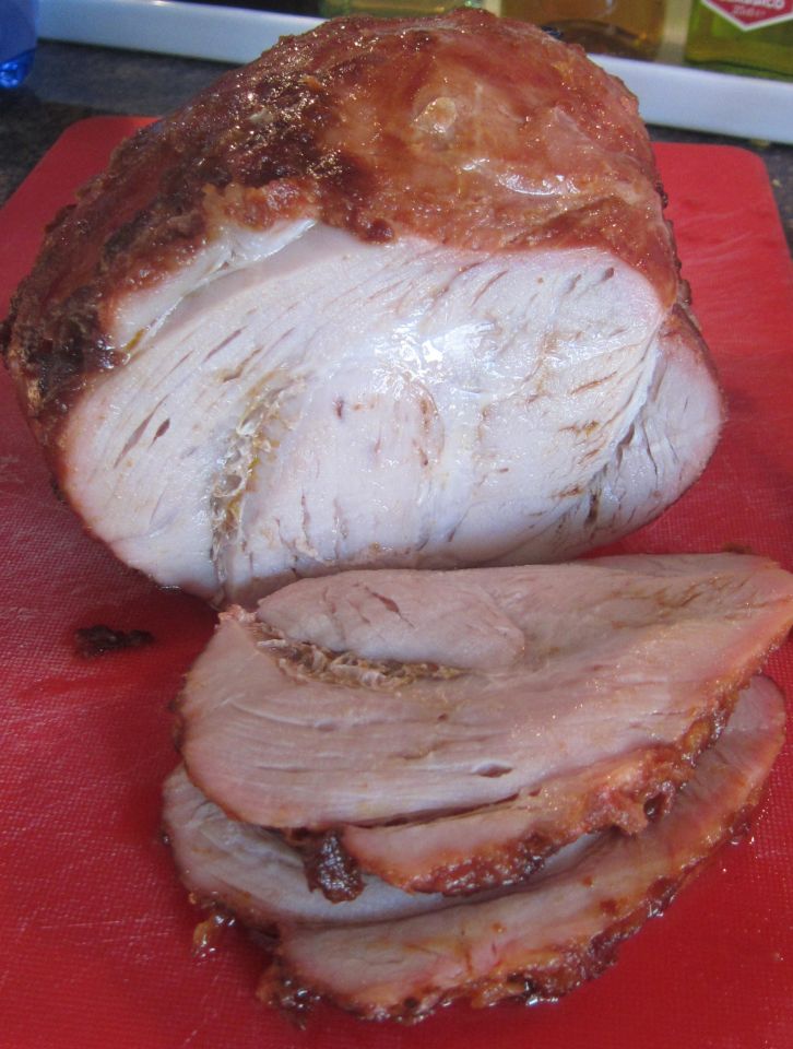 Ham roast on the grill
