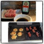 Jägermarinerad fläskkarré och rösti på grillen