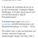 BBQLovers nominerad till årets grillblogg