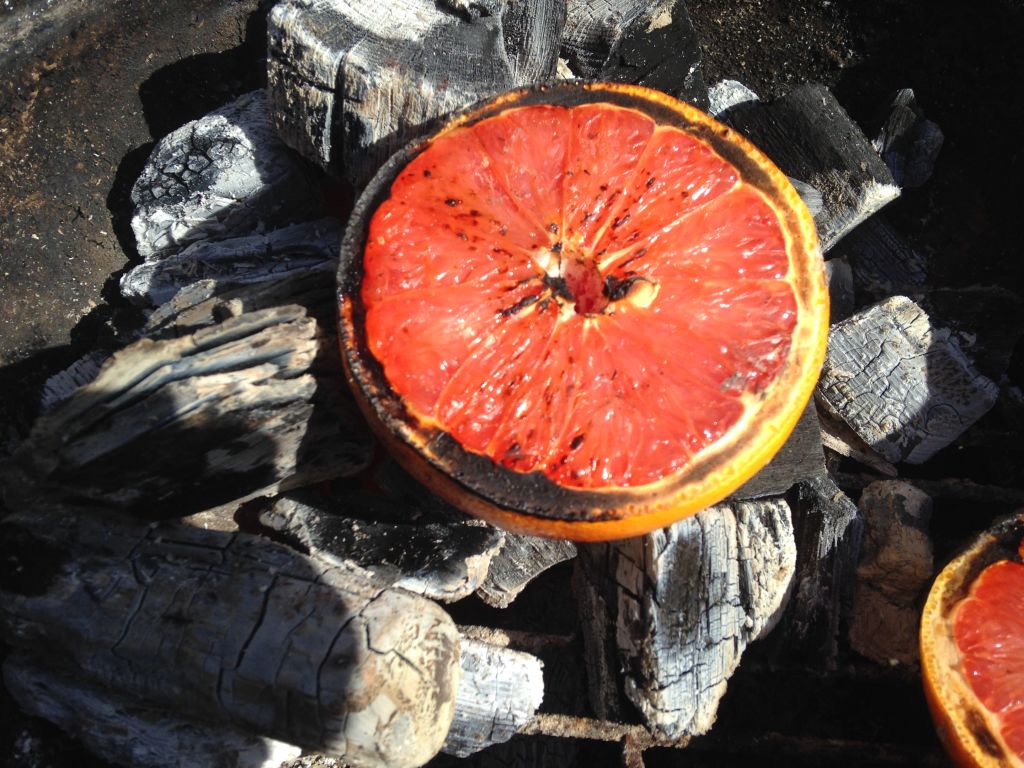 grillad grapefrukt