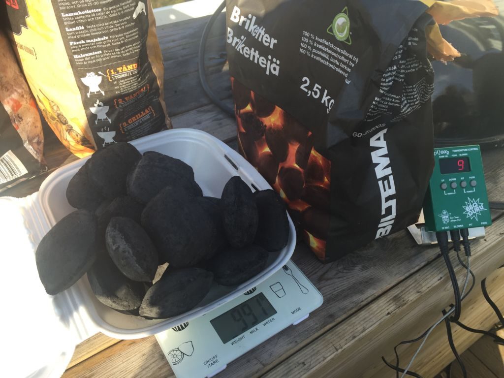 Biltema träkolsbrikett i BBQLovers brikettest 2016
