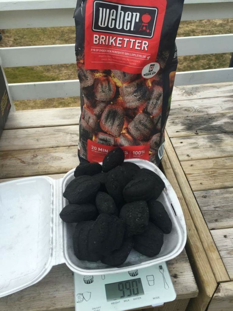 Weber träkolsbrikett i BBQLovers brikettest 2016