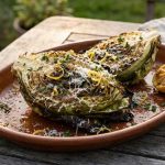 Grillad spetskål med brynt smör och parmesan